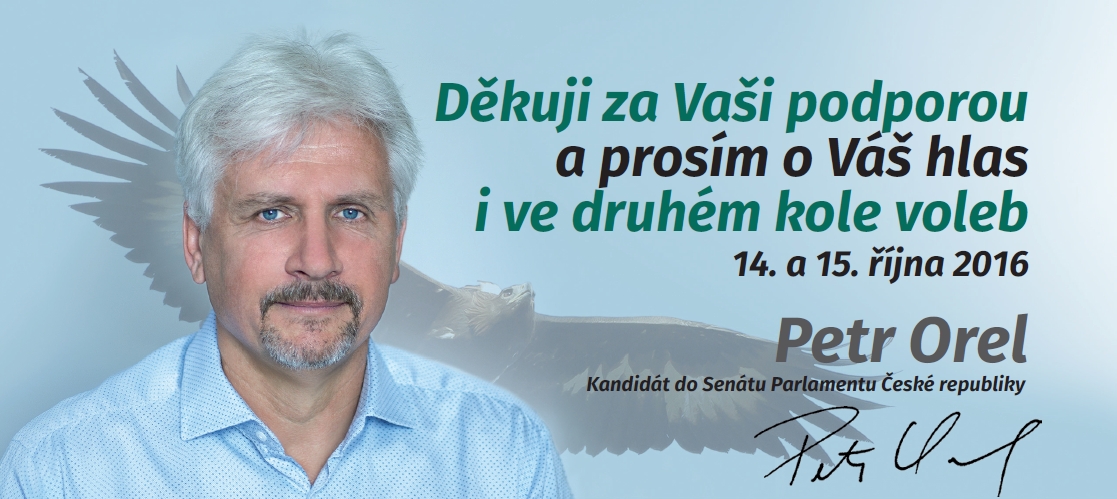 Petr Orel postoupil do 2. kola senátních voleb