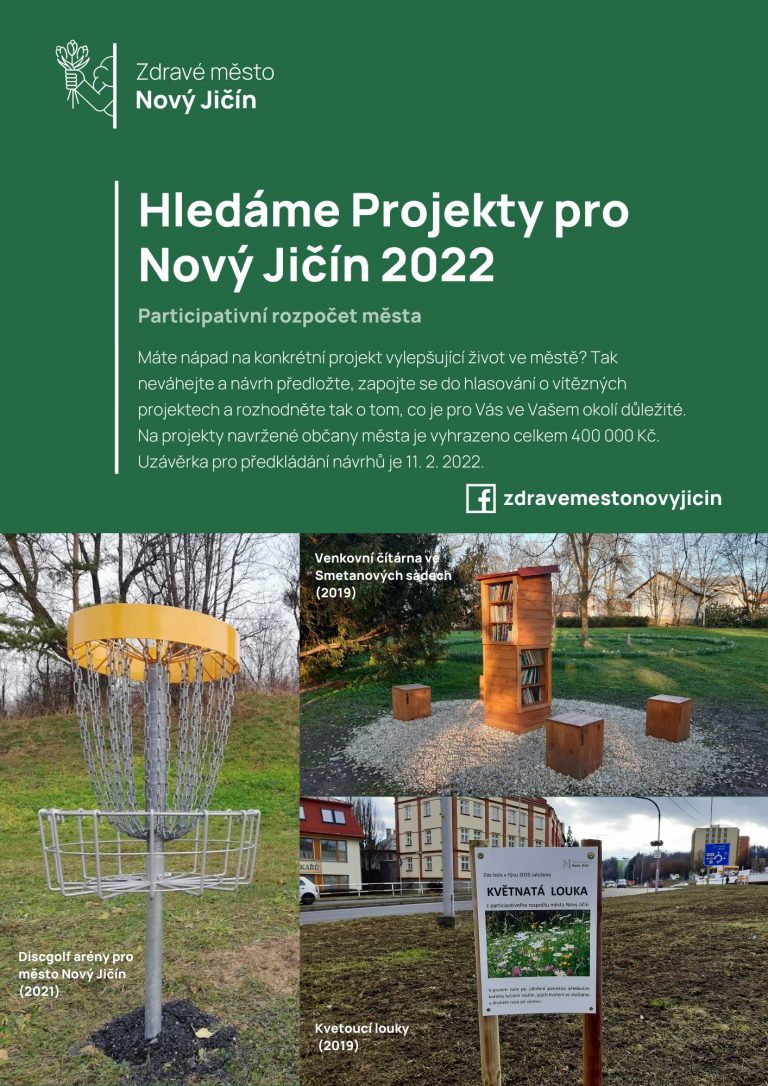Hledáme Projekty pro Nový Jičín 2022
