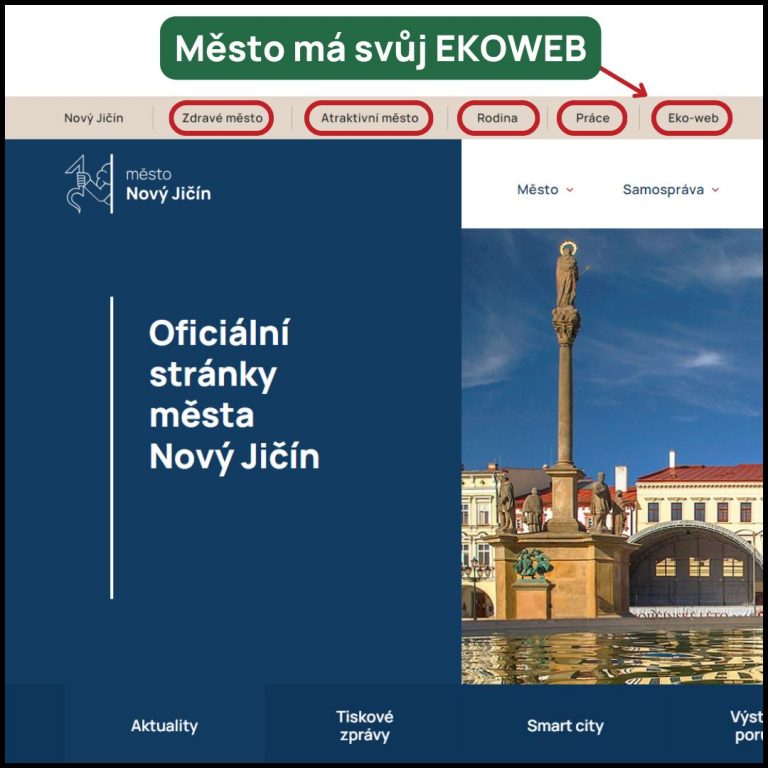 Město má nový EKOWEB a další „podweby“